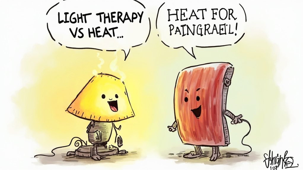 light therapy vs heat relief